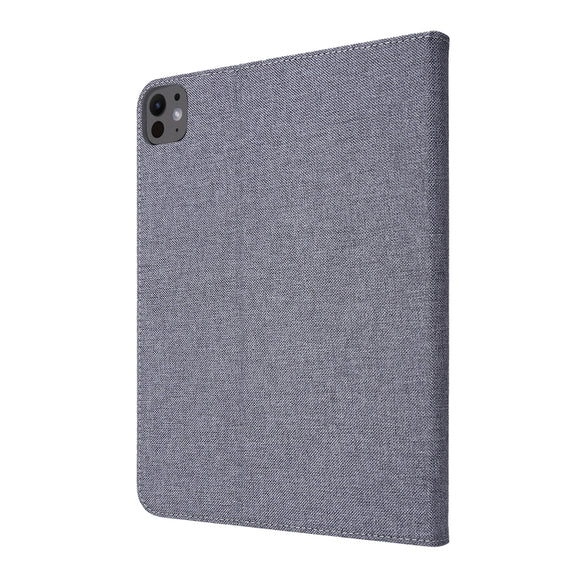 For iPad Pro 11 2024 Fabric Leather Tablet Case(Grey)