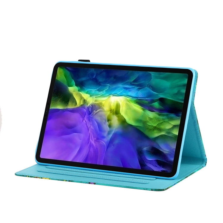 For iPad Pro 11 2024 Coloured Drawing Stitching Smart Leather Tablet Case(Rainbow Owl) - iPad Pro 11 2024 Cases by PMC TechLife | Online Shopping South Africa | PMC TechLife | Buy Now Pay Later Mobicred