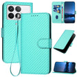 For Xiaomi Redmi K70 / K70 Pro YX0070 Carbon Fiber Buckle Leather Phone Case with Lanyard(Light Blue) - K70 Cases by PMC Jewellery | Online Shopping South Africa | PMC Jewellery | Buy Now Pay Later Mobicred