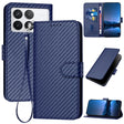 For Xiaomi Redmi K70 / K70 Pro YX0070 Carbon Fiber Buckle Leather Phone Case with Lanyard(Royal Blue) - K70 Cases by PMC Jewellery | Online Shopping South Africa | PMC Jewellery | Buy Now Pay Later Mobicred