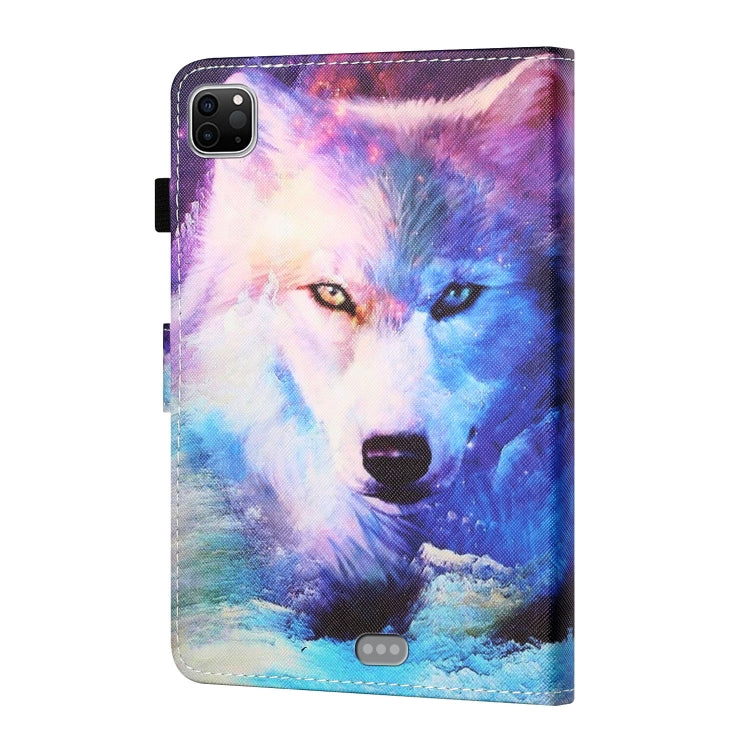 For iPad Pro 11 2024 Coloured Drawing Stitching Smart Leather Tablet Case(Wolf) - free shipping - PMC TechLife - Order now!