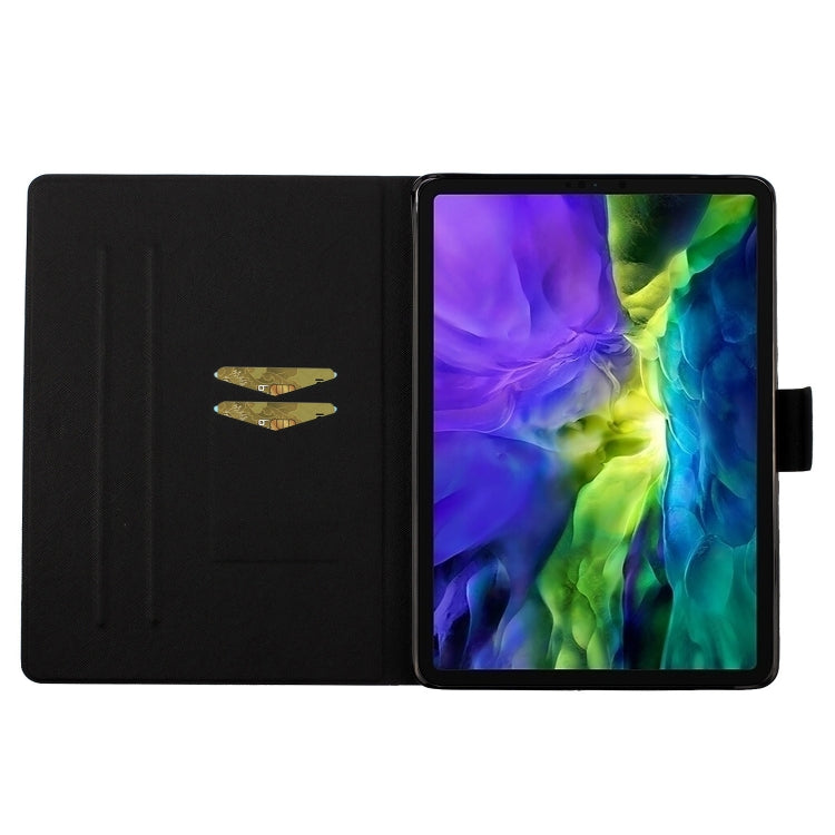 For iPad Pro 11 2024 Voltage Coloured Drawing Smart Leather Tablet Case(Feather) - iPad Pro 11 2024 Cases by PMC TechLife | Online Shopping South Africa | PMC TechLife | Buy Now Pay Later Mobicred