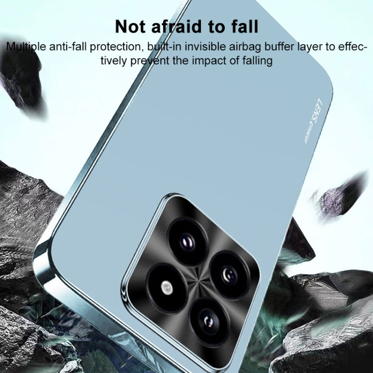 For Xiaomi Redmi K70 AG Frosted Electroplating Acrylic Phone Case(Navy Blue)