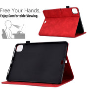 For iPad Pro 11 2024 Embossed Smile Smart Leather Tablet Case(Red)