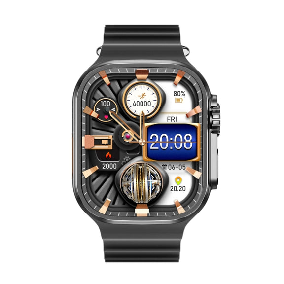 WS12 ULTRA 2 2.2 inch Sport Smart Watch, Support Payment Code / Bluetooth Call / Sleep / Blood Oxygen / Heart Rate / Blood Pressure Health Monitor(Black)