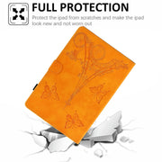 For iPad Pro 11 2024 Tower Embossed Leather Smart Tablet Case(Khaki)