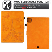 For iPad Pro 11 2024 Tower Embossed Leather Smart Tablet Case(Khaki)