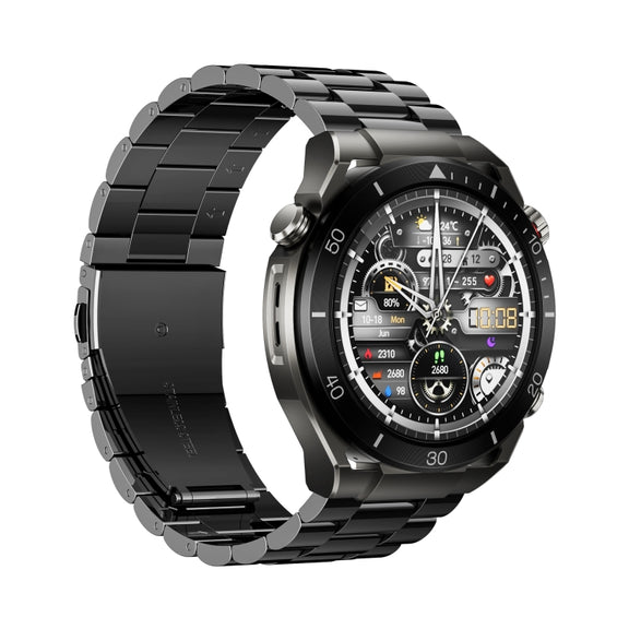 WS-20 1.43 inch IP67 Sport Smart Watch Support Bluetooth Call / Sleep / Blood Oxygen / Heart Rate / Blood Pressure Health Monitor, Steel Strap(Black)