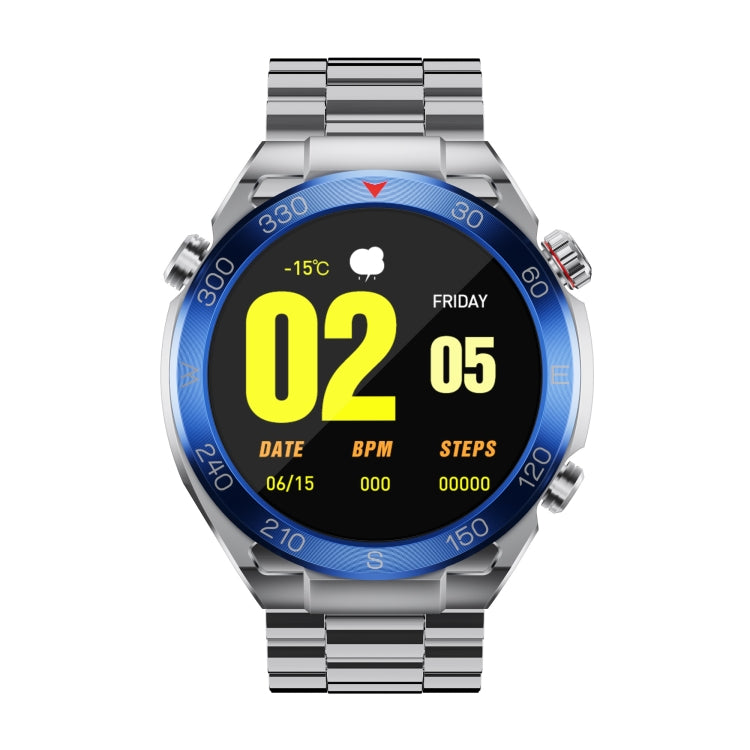 WS-20 1.43 inch IP67 Sport Smart Watch Support Bluetooth Call / Sleep / Blood Oxygen / Heart Rate / Blood Pressure Health Monitor, Steel Strap(Silver)