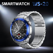 WS-20 1.43 inch IP67 Sport Smart Watch Support Bluetooth Call / Sleep / Blood Oxygen / Heart Rate / Blood Pressure Health Monitor, Silicone Strap(Silver)
