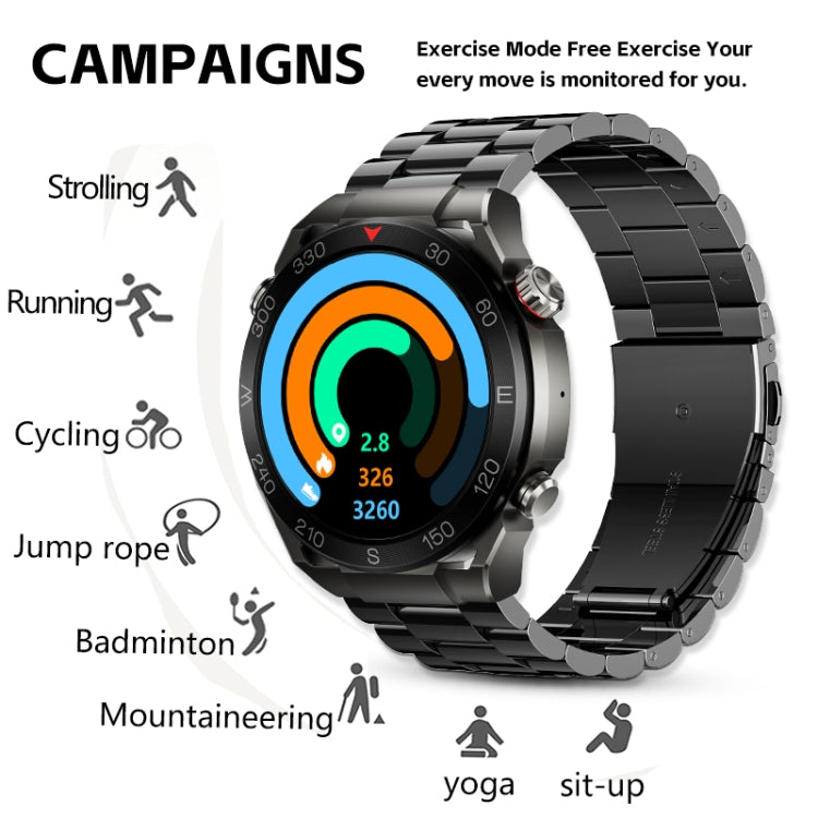 WS-20 1.43 inch IP67 Sport Smart Watch Support Bluetooth Call / Sleep / Blood Oxygen / Heart Rate / Blood Pressure Health Monitor, Silicone Strap(Silver)