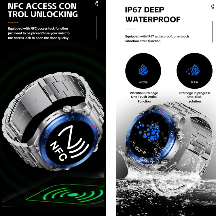 WS-20 1.43 inch IP67 Sport Smart Watch Support Bluetooth Call / Sleep / Blood Oxygen / Heart Rate / Blood Pressure Health Monitor, Silicone Strap(Silver)