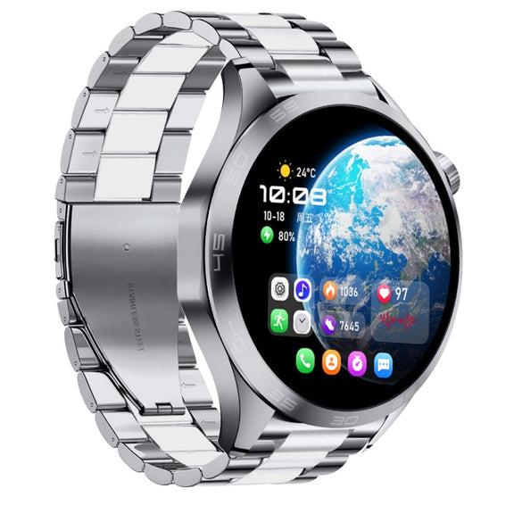 WS-26 1.52 inch IP67 Sport Smart Watch Support Bluetooth Call / Sleep / Blood Oxygen / Heart Rate / Blood Pressure Health Monitor, Steel Strap(Silver)