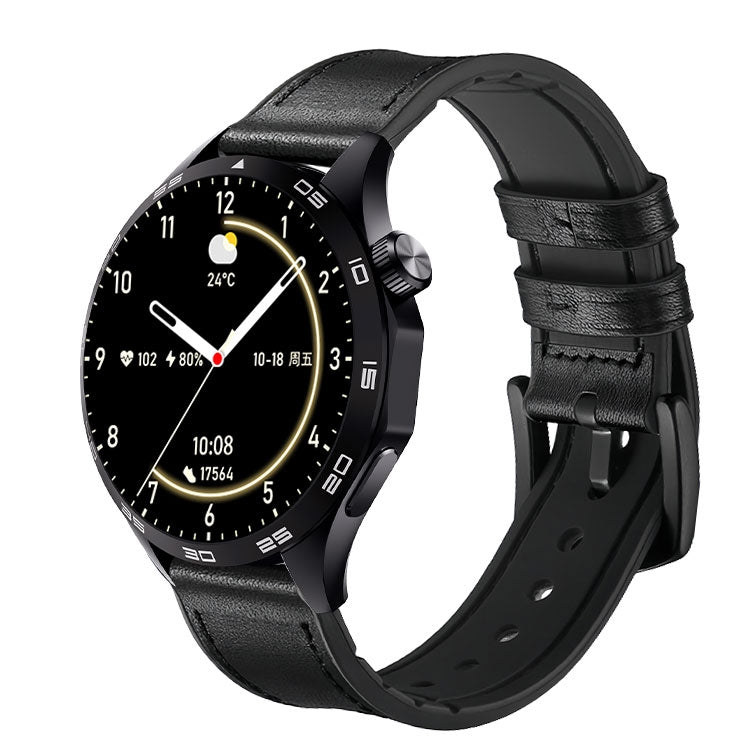 WS-26 1.52 inch IP67 Sport Smart Watch Support Bluetooth Call / Sleep / Blood Oxygen / Heart Rate / Blood Pressure Health Monitor, Leather Strap(Black) - Smart Watches by PMC TechLife | Online Shopping South Africa | PMC TechLife | Buy Now Pay Later Mobicred