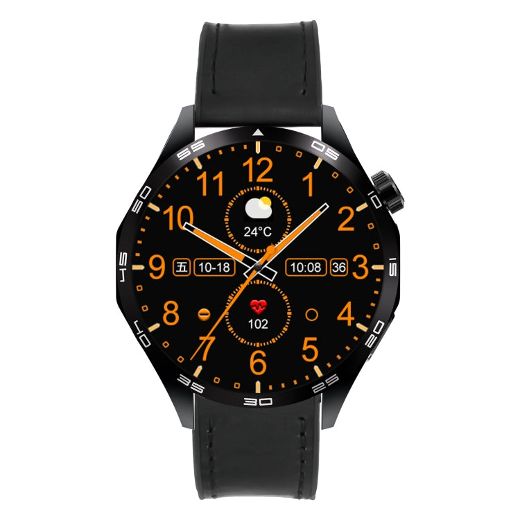 WS-26 1.52 inch IP67 Sport Smart Watch Support Bluetooth Call / Sleep / Blood Oxygen / Heart Rate / Blood Pressure Health Monitor, Leather Strap(Black) - Smart Watches by PMC TechLife | Online Shopping South Africa | PMC TechLife | Buy Now Pay Later Mobicred