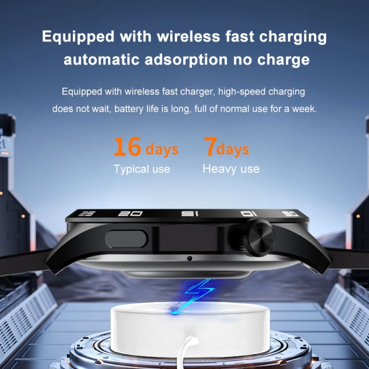 WS-26 1.52 inch IP67 Sport Smart Watch Support Bluetooth Call / Sleep / Blood Oxygen / Heart Rate / Blood Pressure Health Monitor, Leather Strap(Black) - Smart Watches by PMC TechLife | Online Shopping South Africa | PMC TechLife | Buy Now Pay Later Mobicred