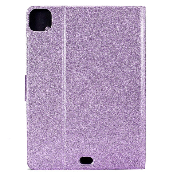 For iPad Pro 11 2024 Varnish Glitter Powder Smart Leather Tablet Case(Purple)