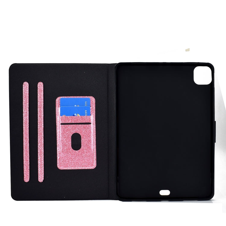 For iPad Pro 11 2024 Varnish Glitter Powder Smart Leather Tablet Case(Pink) - iPad Pro 11 2024 Cases by PMC TechLife | Online Shopping South Africa | PMC TechLife | Buy Now Pay Later Mobicred