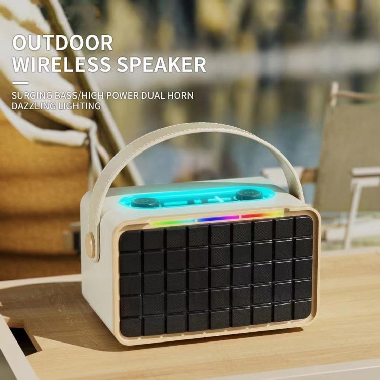 NewRixing NR8801 15W Portable Outdoor Bluetooth Speaker TWS Stereo Speaker(Black)