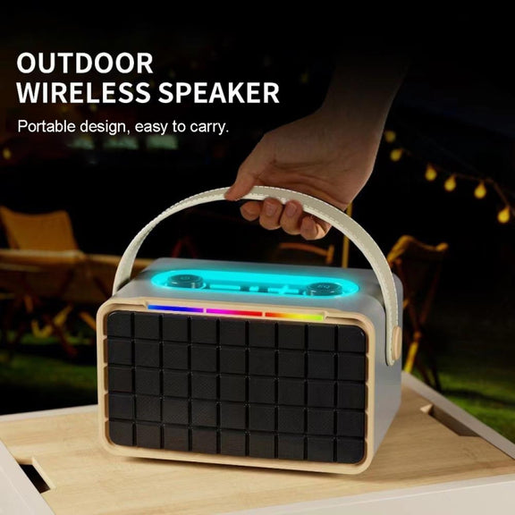 NewRixing NR8801 15W Portable Outdoor Bluetooth Speaker TWS Stereo Speaker(Black)