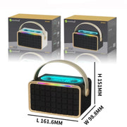 NewRixing NR8801 15W Portable Outdoor Bluetooth Speaker TWS Stereo Speaker(khaki)