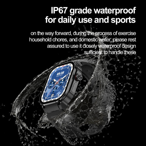 G40S 2.06 inch IP67 BT5.2 Sport Smart Watch, Support Bluetooth Call / Sleep / Blood Oxygen / Heart Rate / Blood Pressure Health Monitor(Orange)