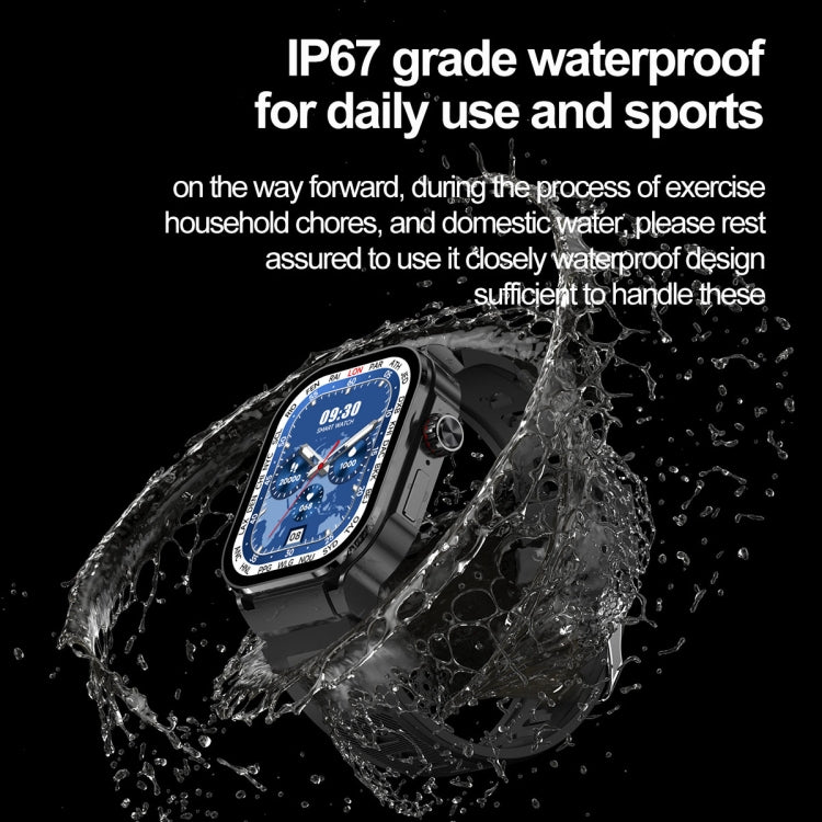G40S 2.06 inch IP67 BT5.2 Sport Smart Watch, Support Bluetooth Call / Sleep / Blood Oxygen / Heart Rate / Blood Pressure Health Monitor(Orange)