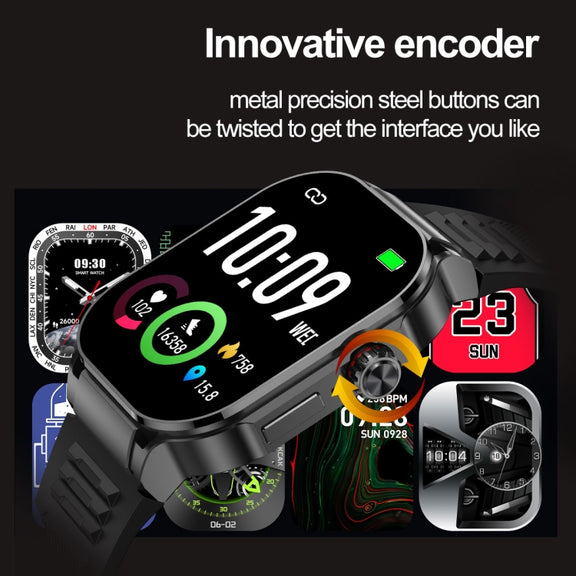 G40S 2.06 inch IP67 BT5.2 Sport Smart Watch, Support Bluetooth Call / Sleep / Blood Oxygen / Heart Rate / Blood Pressure Health Monitor(Black)
