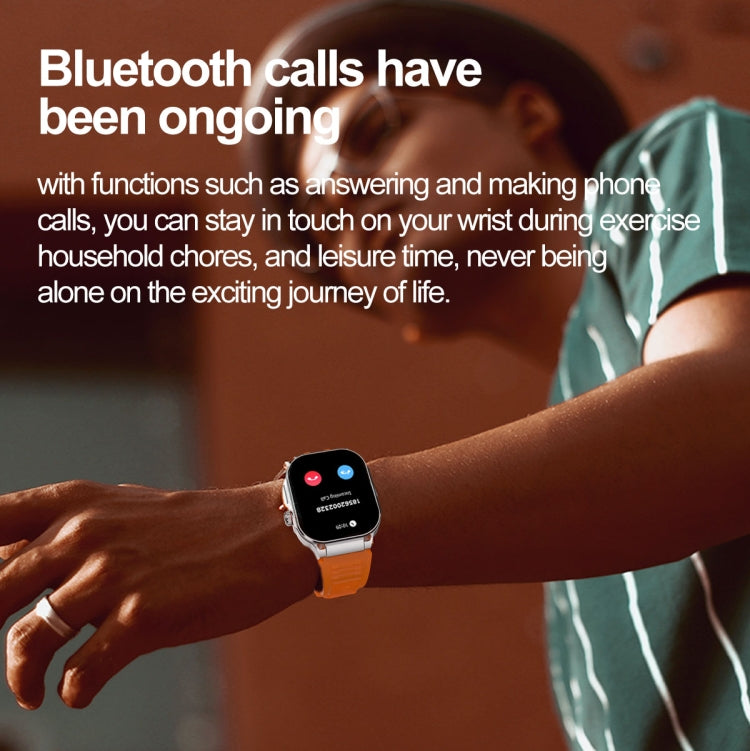 G40S 2.06 inch IP67 BT5.2 Sport Smart Watch, Support Bluetooth Call / Sleep / Blood Oxygen / Heart Rate / Blood Pressure Health Monitor(Grey) - Smart Watches by PMC TechLife | Online Shopping South Africa | PMC TechLife | Buy Now Pay Later Mobicred