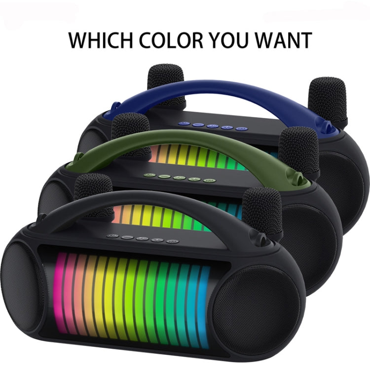 NewRixing NR-222 Portable Outdoor Dual Mic Colorful Wireless Bluetooth Speaker(Black) - free shipping - PMC Jewellery - Order now!