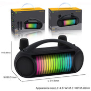 NewRixing NR-222 Portable Outdoor Dual Mic Colorful Wireless Bluetooth Speaker(Blue)