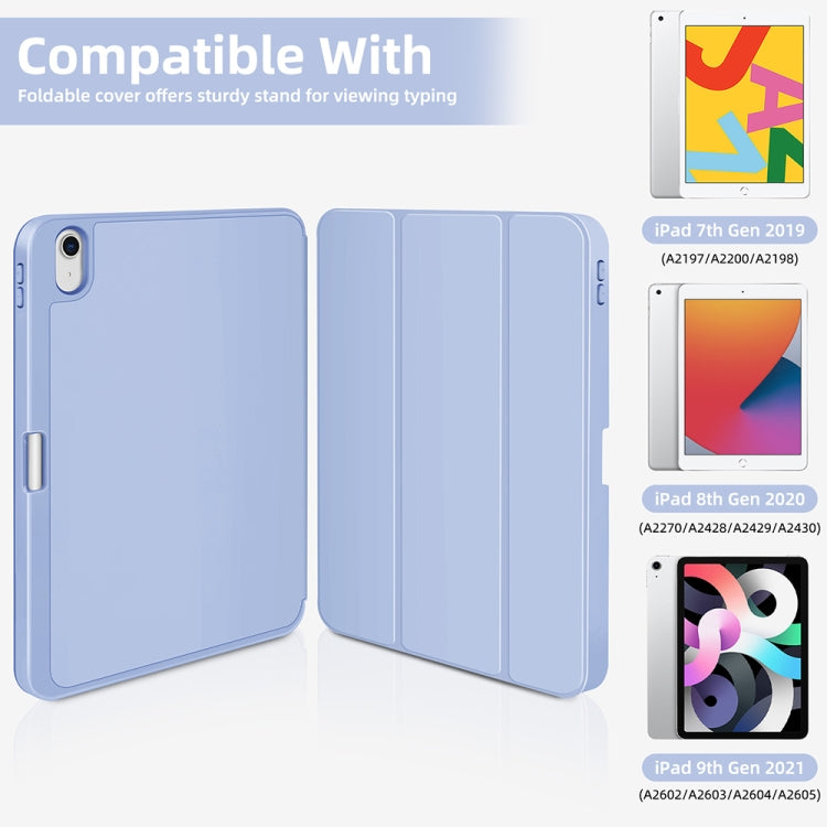 For iPad Air 11 2024 3-fold TPU Smart Leather Tablet Case with Pen Slot(Ice Blue) - iPad Air 11 2024 Cases by PMC TechLife | Online Shopping South Africa | PMC TechLife | Buy Now Pay Later Mobicred