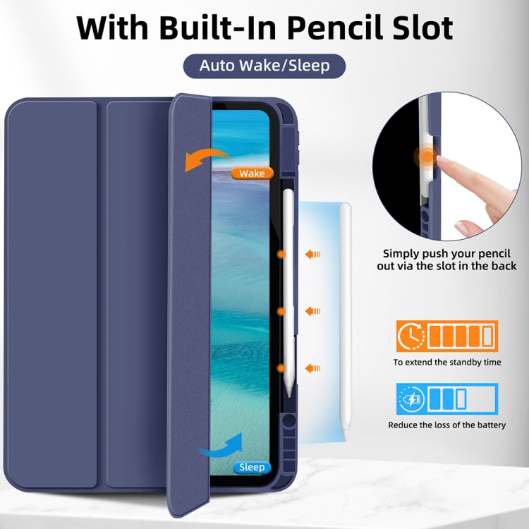 For iPad Pro 11 2024 3-fold TPU Smart Leather Tablet Case with Pen Slot(Royal Blue) - iPad Pro 11 2024 Cases by PMC TechLife | Online Shopping South Africa | PMC TechLife | Buy Now Pay Later Mobicred