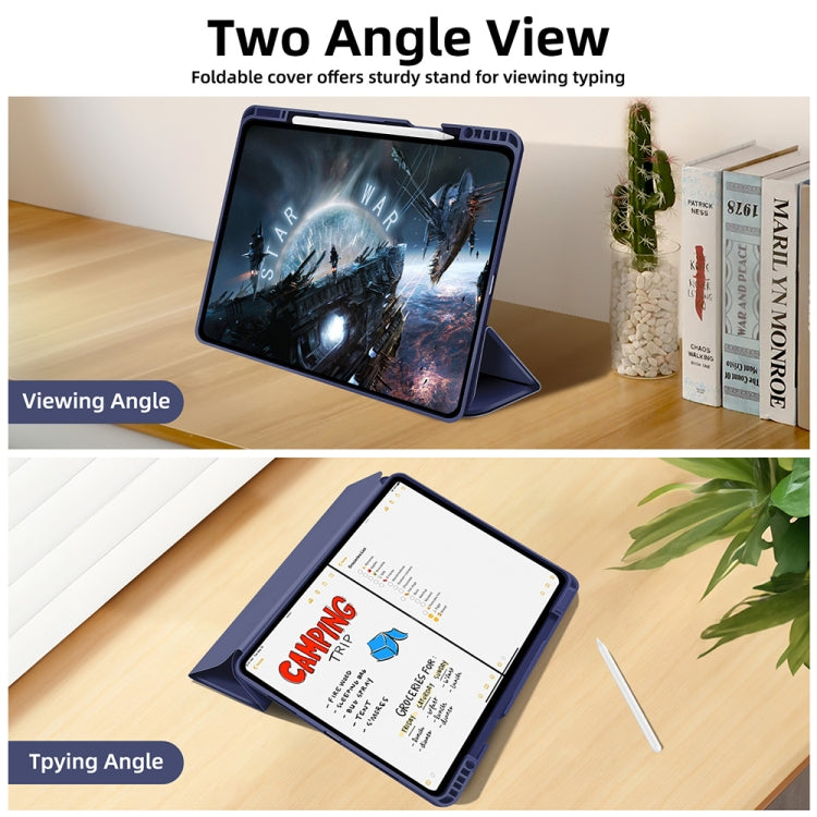 For iPad Pro 11 2024 3-fold TPU Smart Leather Tablet Case with Pen Slot(Royal Blue) - iPad Pro 11 2024 Cases by PMC TechLife | Online Shopping South Africa | PMC TechLife | Buy Now Pay Later Mobicred