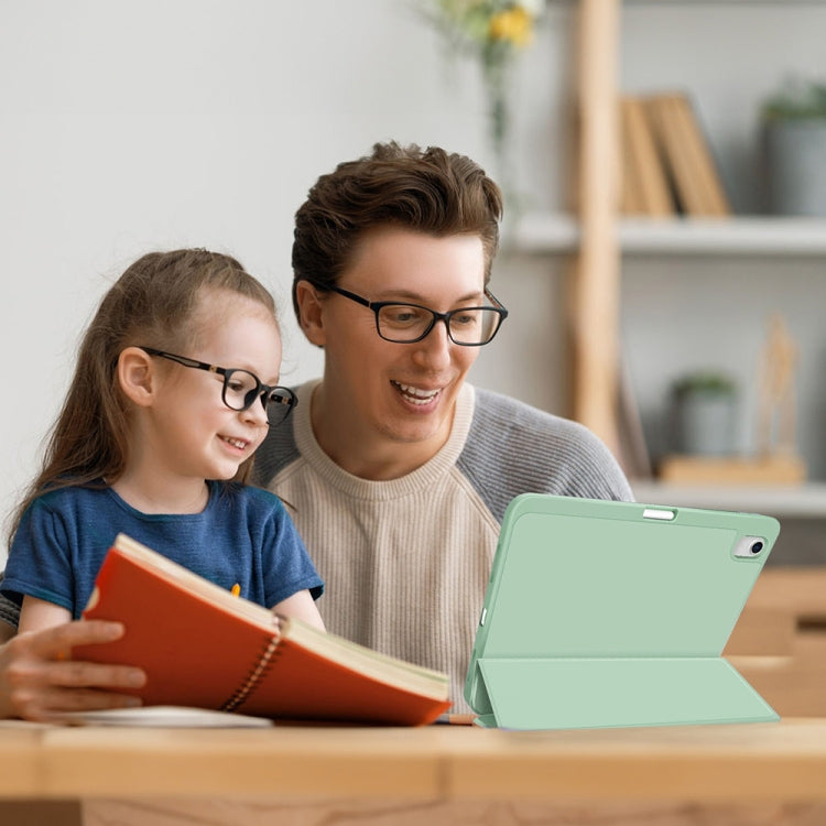 For iPad Pro 11 2024 3-fold TPU Smart Leather Tablet Case with Pen Slot(Green) - iPad Pro 11 2024 Cases by PMC TechLife | Online Shopping South Africa | PMC TechLife | Buy Now Pay Later Mobicred
