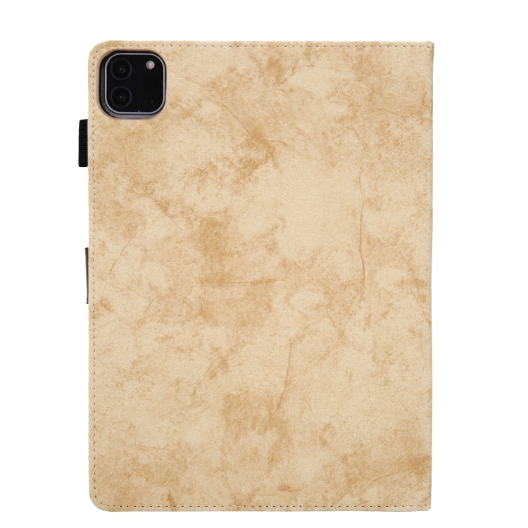 For iPad Pro 11 2024 Cloth Texture Leather Tablet Case(Yellow) - iPad Pro 11 2024 Cases by PMC TechLife | Online Shopping South Africa | PMC TechLife | Buy Now Pay Later Mobicred