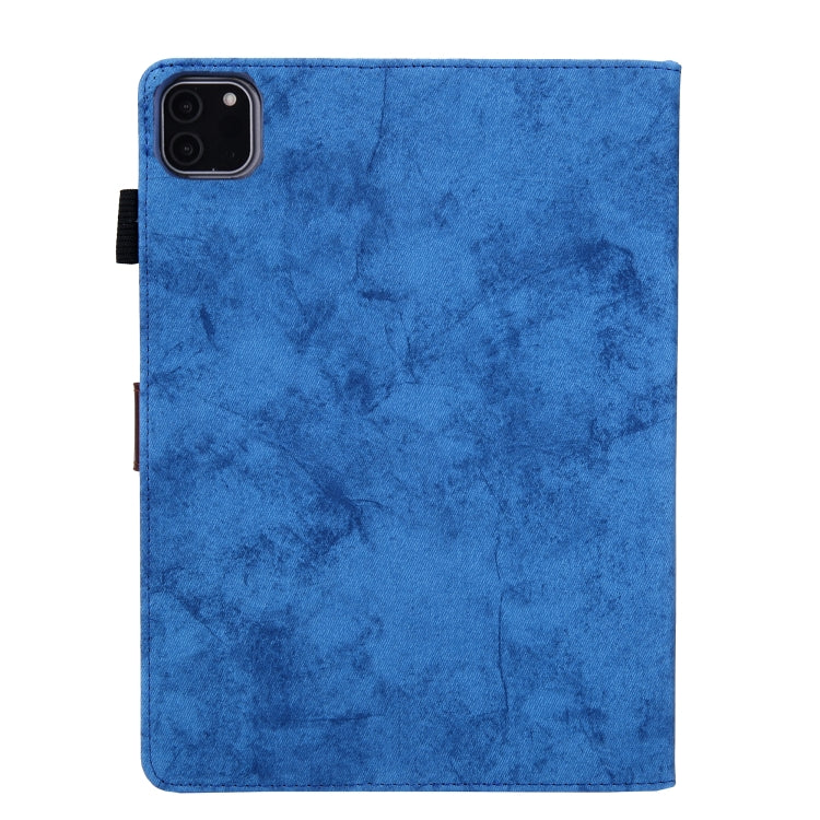 For iPad Pro 11 2024 Cloth Texture Leather Tablet Case(Blue) - iPad Pro 11 2024 Cases by PMC TechLife | Online Shopping South Africa | PMC TechLife | Buy Now Pay Later Mobicred