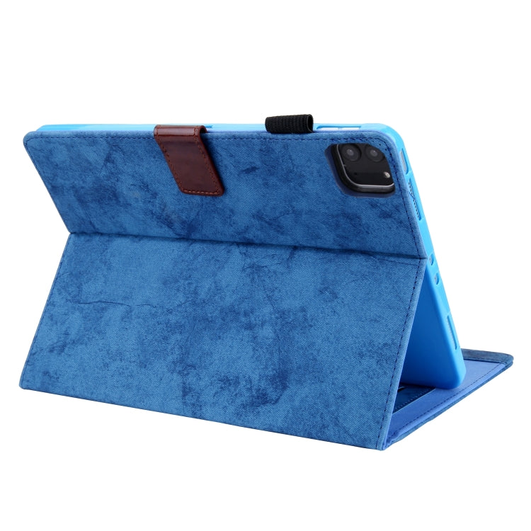 For iPad Pro 11 2024 Cloth Texture Leather Tablet Case(Blue) - iPad Pro 11 2024 Cases by PMC TechLife | Online Shopping South Africa | PMC TechLife | Buy Now Pay Later Mobicred