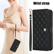 For Google Pixel 8 Pro Crossbody Multifunction Rhombic Leather Phone Case(Black)