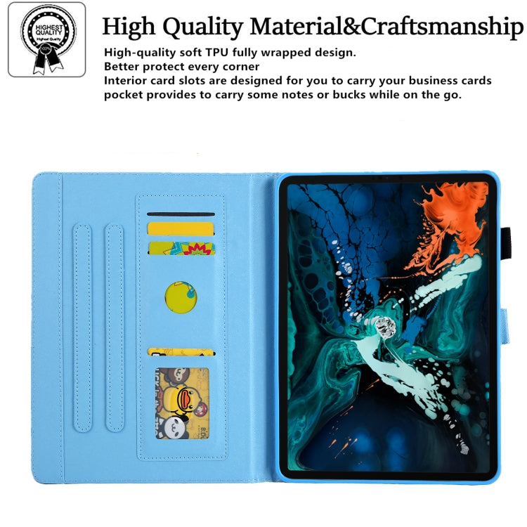 For iPad Pro 11 2024 Colored Drawing Leather Smart Tablet Case(Blue Time)