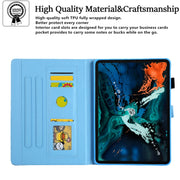 For iPad Pro 11 2024 Colored Drawing Leather Smart Tablet Case(Cute Panda)