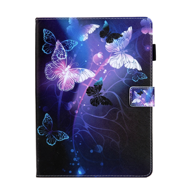 For iPad Pro 11 2024 Colored Drawing Leather Smart Tablet Case(Purple Butterflies) - iPad Pro 11 2024 Cases by PMC TechLife | Online Shopping South Africa | PMC TechLife | Buy Now Pay Later Mobicred