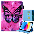 For iPad Pro 11 2024 Colored Drawing Leather Smart Tablet Case(Red Flower Pink Butterfly) - iPad Pro 11 2024 Cases by PMC TechLife | Online Shopping South Africa | PMC TechLife | Buy Now Pay Later Mobicred