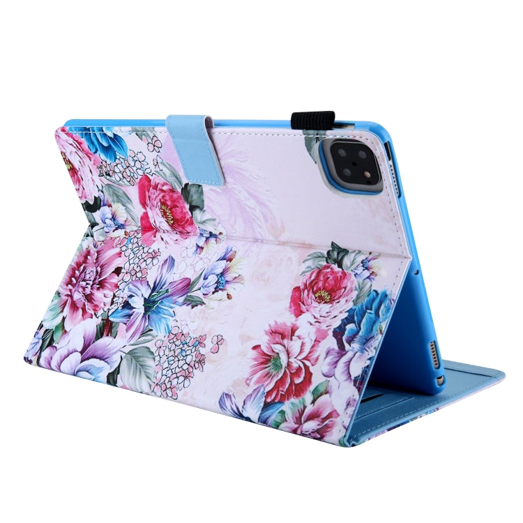 For iPad Pro 11 2024 Colored Drawing Leather Smart Tablet Case(Rose) - iPad Pro 11 2024 Cases by PMC TechLife | Online Shopping South Africa | PMC TechLife | Buy Now Pay Later Mobicred