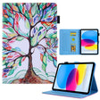 For iPad Pro 11 2024 Colored Drawing Leather Smart Tablet Case(Life Tree) - iPad Pro 11 2024 Cases by PMC TechLife | Online Shopping South Africa | PMC TechLife | Buy Now Pay Later Mobicred