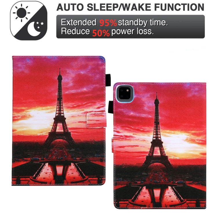 For iPad Pro 11 2024 Colored Drawing Leather Smart Tablet Case(Evening Tower) - free shipping - PMC TechLife - Order now!