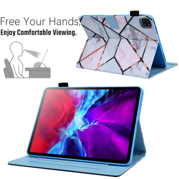 For iPad Pro 11 2024 Colored Drawing Leather Smart Tablet Case(Grid)