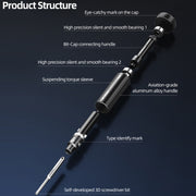 QianLi iWhale Special S2 Steel Magnetic Torque 3D Screwdriver, Model:B Tri-point 0.35
