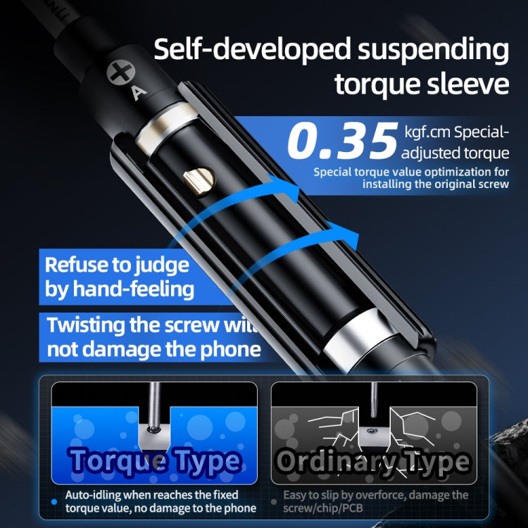 QianLi iWhale Special S2 Steel Magnetic Torque 3D Screwdriver, Model:D Pinhead Phillips 0.35
