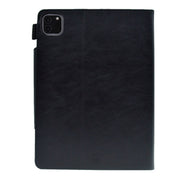 For iPad Pro 11 2024 Suede Cross Texture Magnetic Clasp Leather Smart Tablet Case(Black)